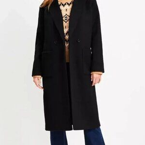 NWT Ann Taylor Loft Black Doubleface Modern Coat Size M